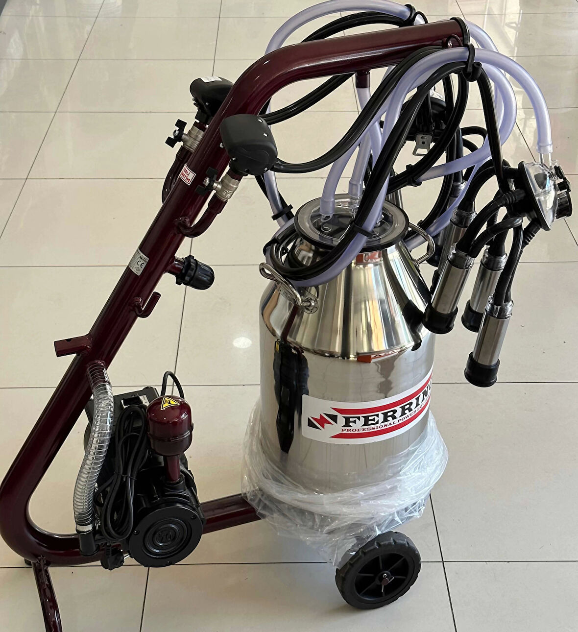 Ferrino Çift Sağım L Kuru Pompa Süt Sağma Makinesi 40 Litre