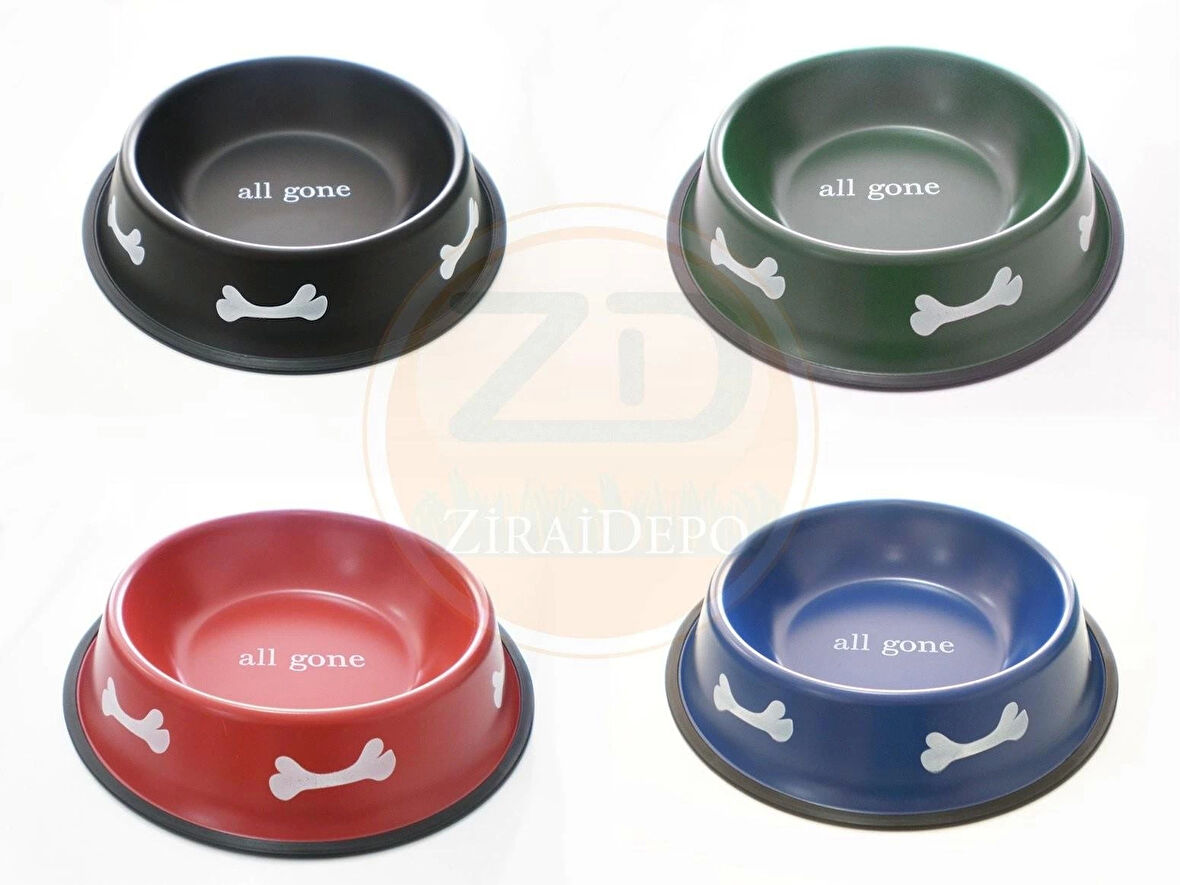 Köpek Kedi Renkli Metal Su Kabı Mama Kabı Hrb-135