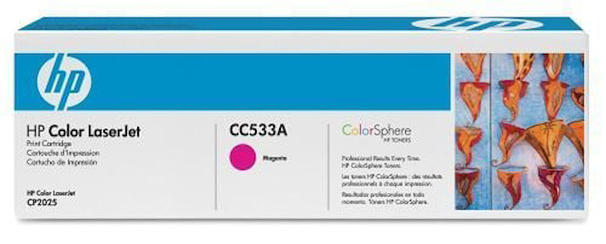 HP CC533A (304A) Kırmızı Magenta Orjinal Toner LaserJet CP2025n KUTUSUZ