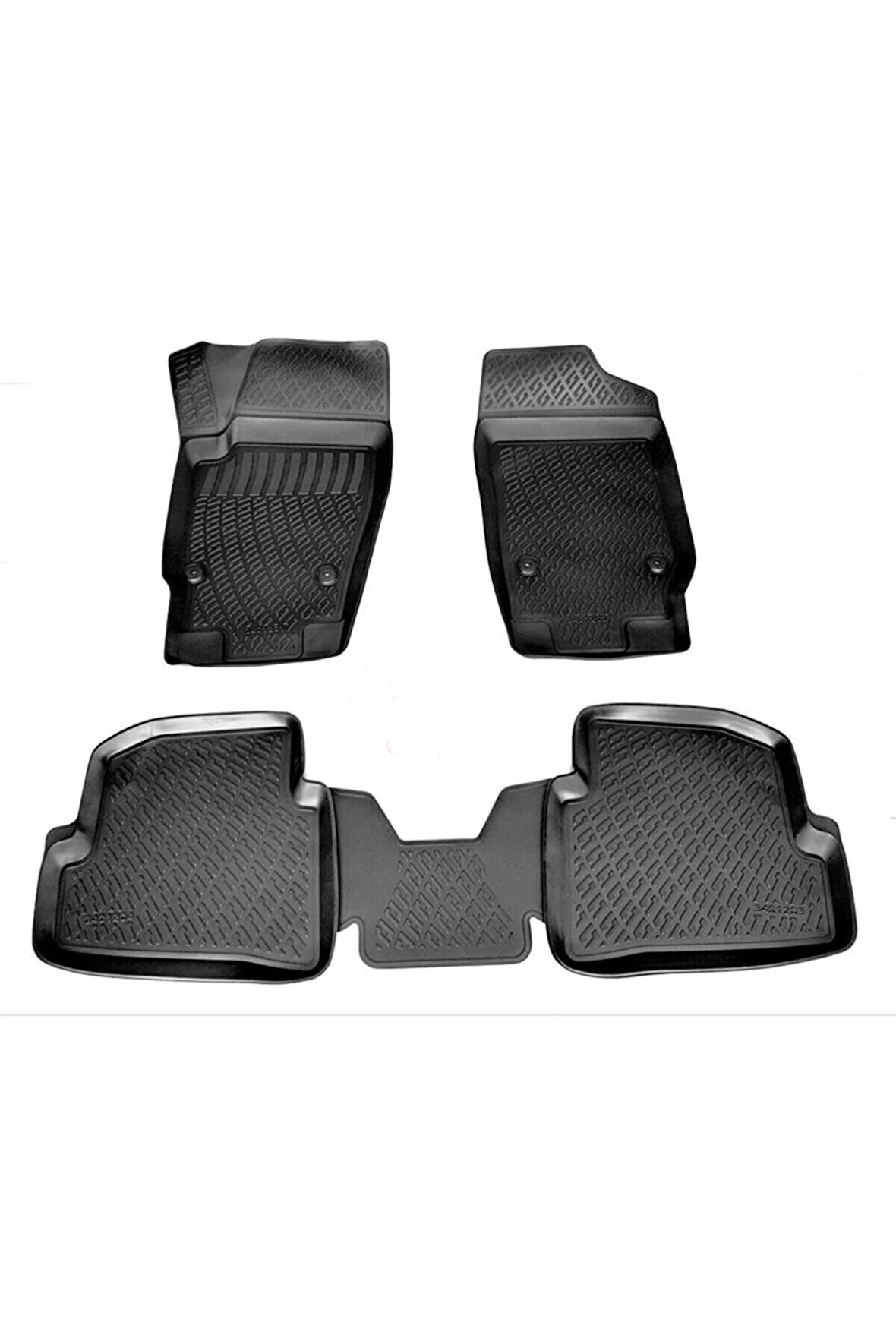 Seat Ibiza 3d Paspas Havuzlu Siyah Hb 2009 - 2017 Arası 4 Parça Set