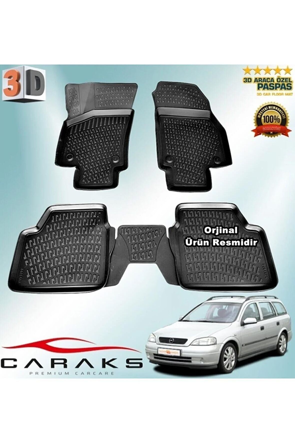 Opel Astra G 3d Paspas Havuzlu Stw 1998 - 2009 Arası Siyah 4 Prç.