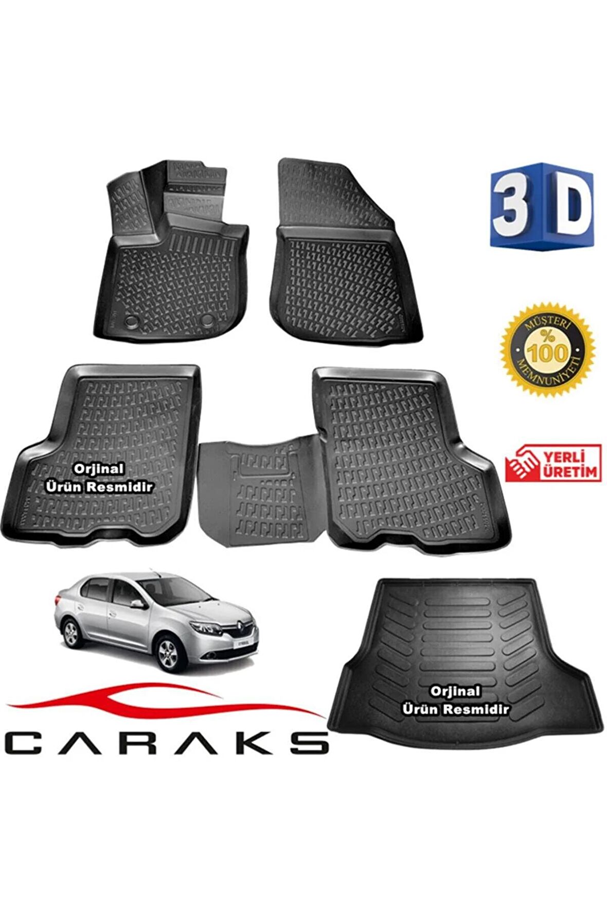 Renault Symbol 3d Havuzlu Paspas+bagaj Havuzu 2013 Sonrası Marka