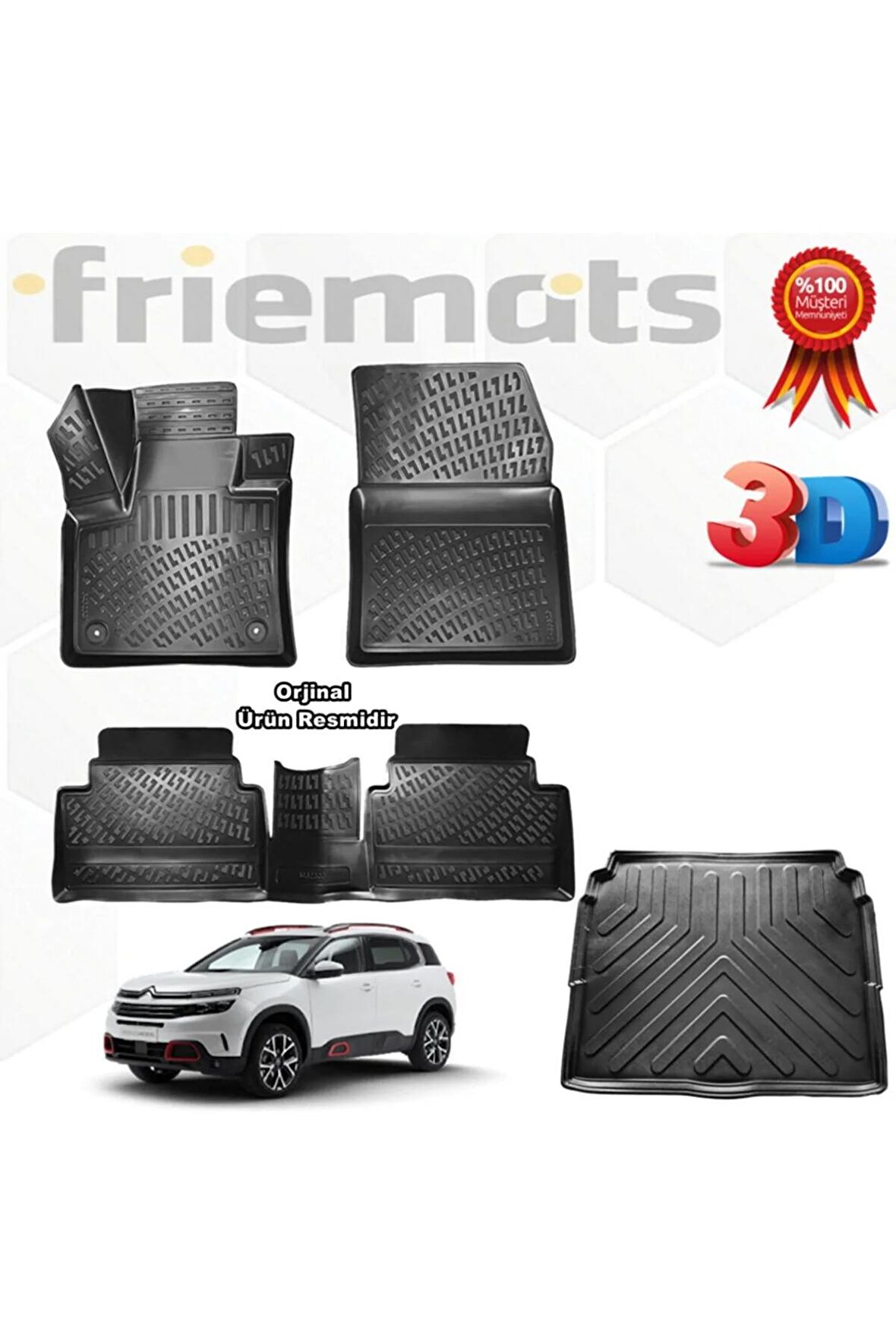 C5 Aircross 3d Havuzlu Paspas+alt Bagaj Havuzu 2019 Sonrası