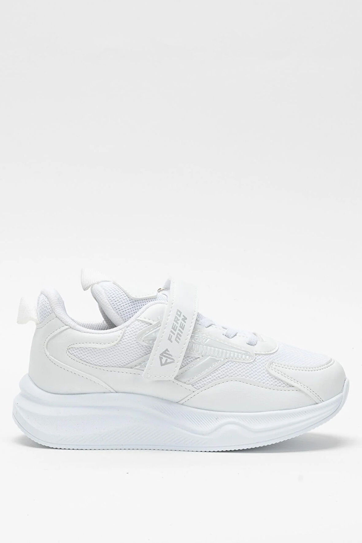 Çocuk Cırtlı Akıllı Bağcık Spor Ayakkabı BEYAZ