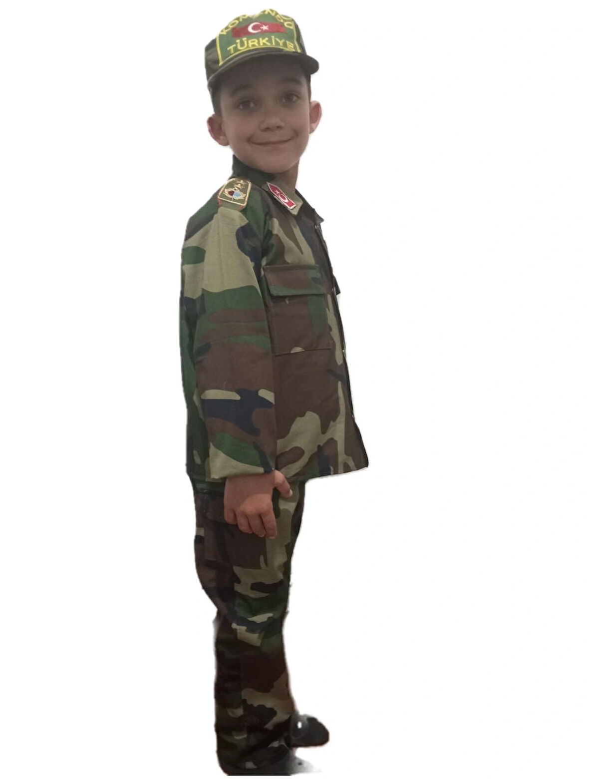 WORLAND ASKERİ KAMUFLAJ KEP'Lİ (ŞAPKALI) ÇOCUK TAKIMI 