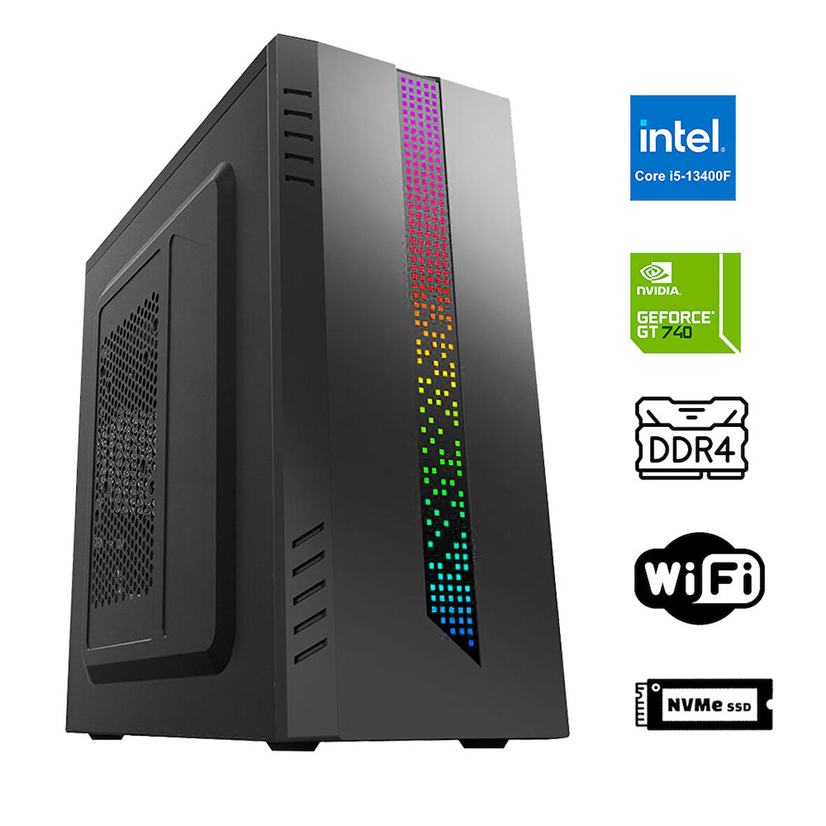 Xaser Xsr922 i5 13400F 16GB Ram 512GB M.2 NVMe SSD 4GB GT740 Masaüstü Ofis Bilgisayarı