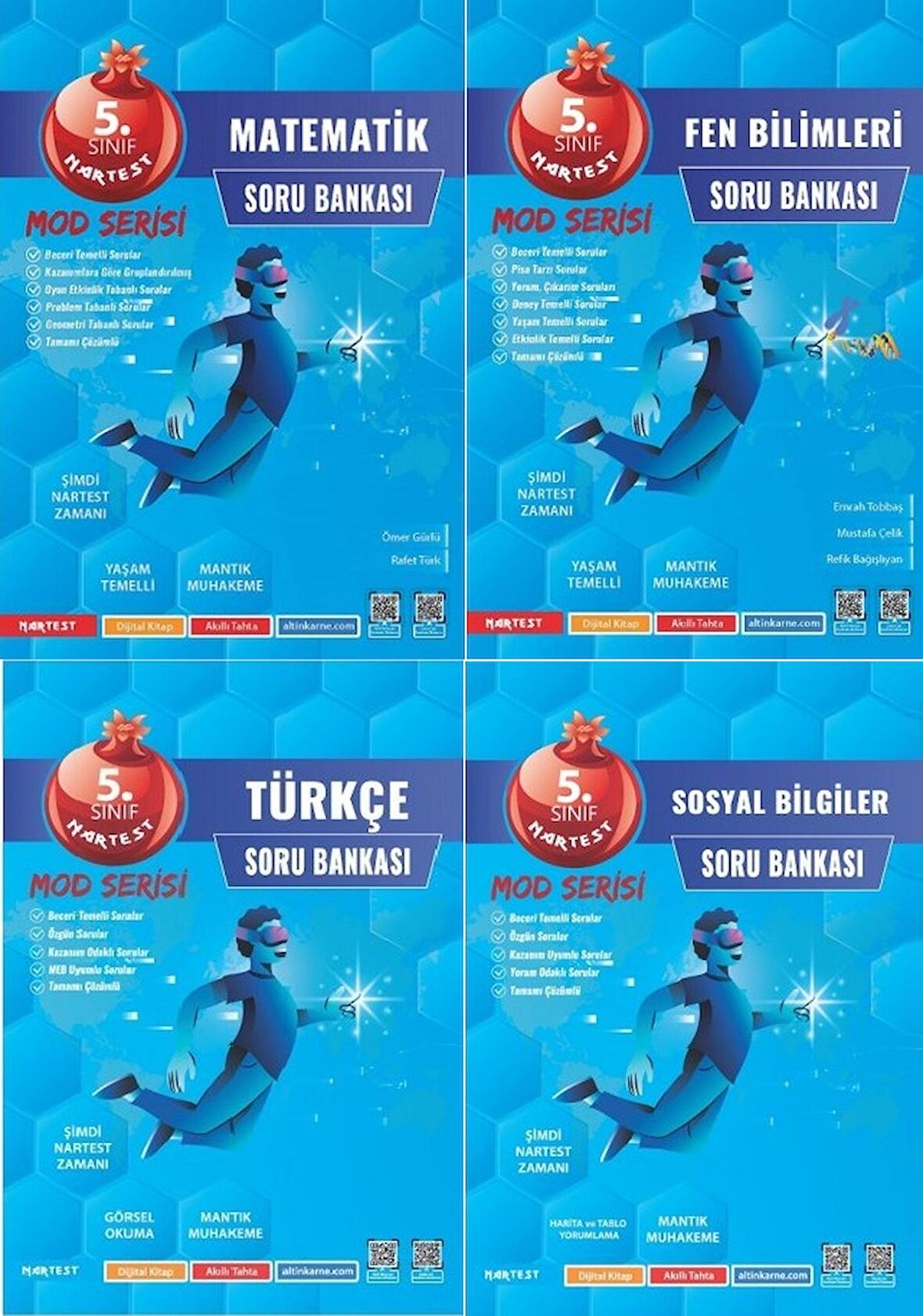 Nartest 5.Sınıf MOD Serisi 4'lü Soru Bankası Seti - Nartest 5 Mod Set