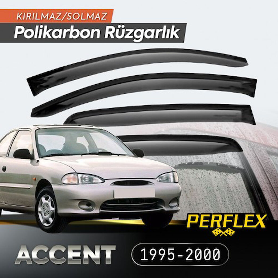 Periboia Hyundai Accent 1995-2000 Cam Rüzgarlığı V2 Mugen