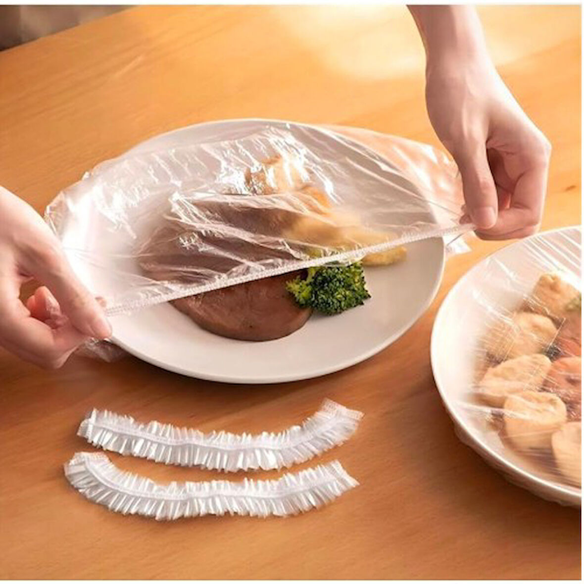 Periboia Lastikli Tencere Ve Tabak Bonesi 100 Adet (22cm)