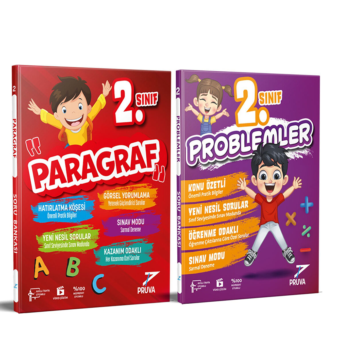 Pruva Akademi 2. Sınıf Paragraf ve Problemler Soru Bankası Seti 2 Kitap