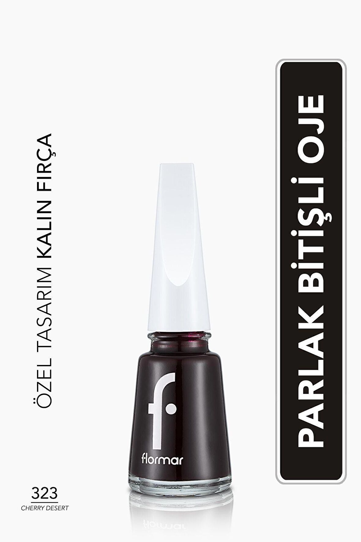 Flormar Klasik Parlak Bitişli Yüksek Pigmentli Oje - Nail Enamel- 323 Cherry Dessert New- 8682536035910