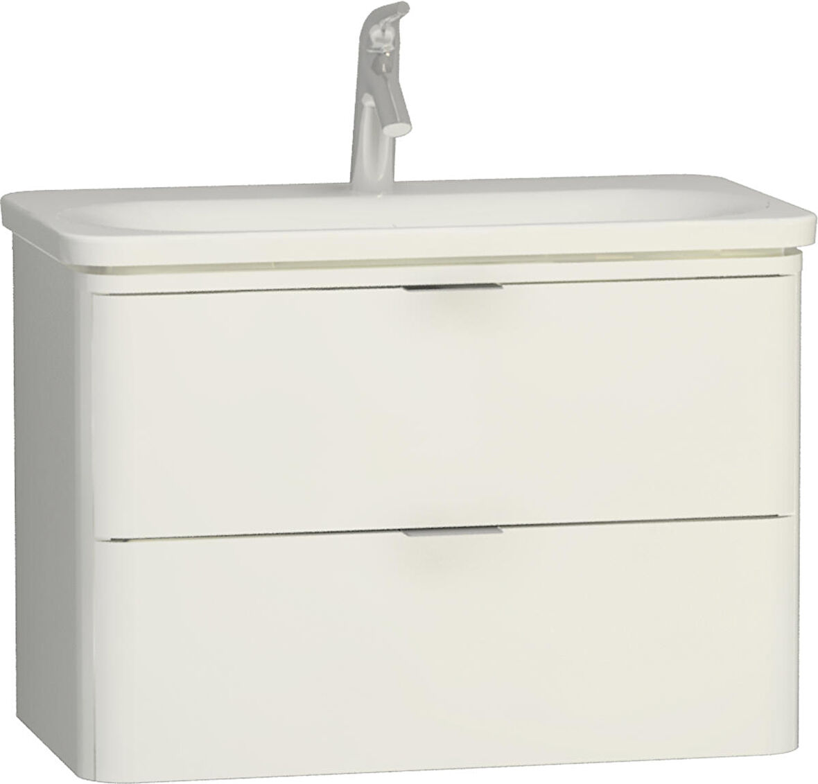 VitrA Nest Trendy 56441 Lavabo Dolabı, Çift Çekmeceli, 80 cm, Parlak Beyaz