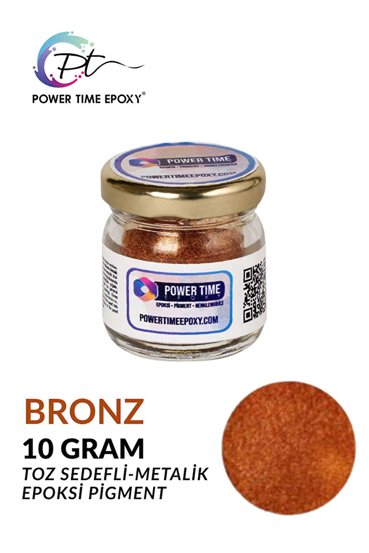 Sedefli Metalik Toz Pigment Boya / Bronz Kahve / Epoksi Için 10 GRAM