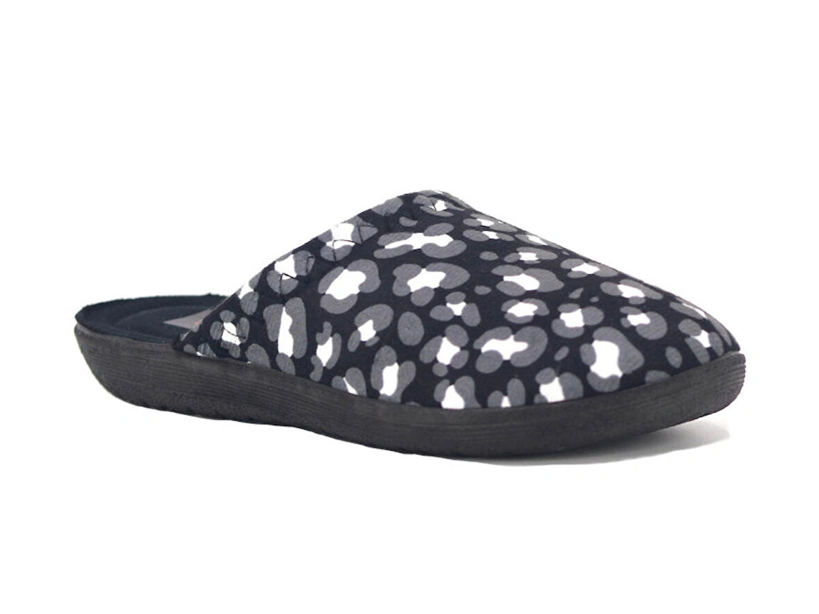 Rahat Taban Klasik Kadın Ev Terliği Siyah Tarz16418