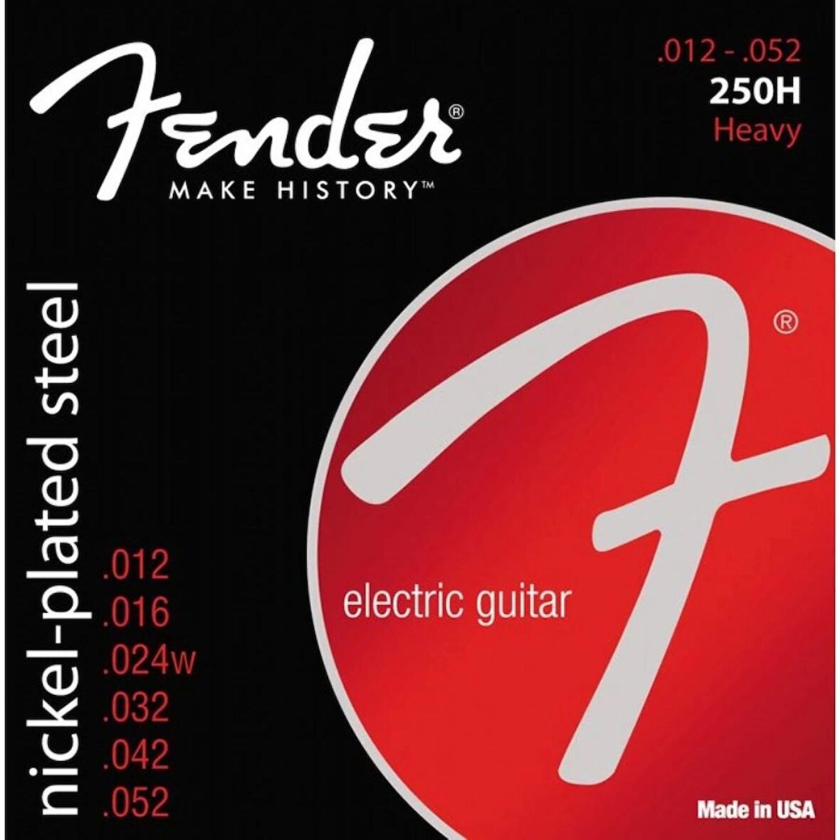 Fender Super 250 Nickel Plated Steel Ball End 250rh .010-.052 Elektro Gitar Teli