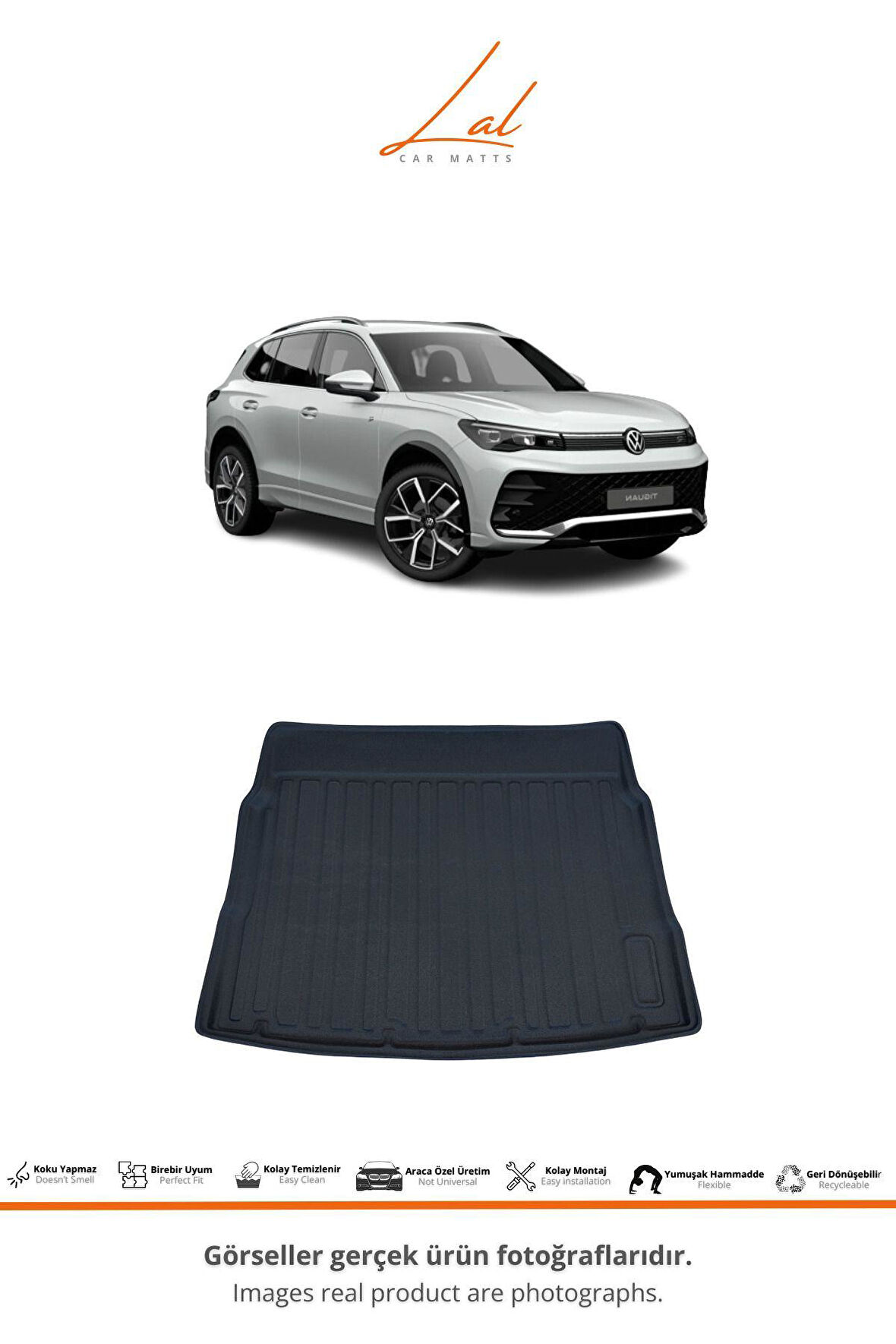 Volkswagen Tiguan 2024+ 3D Havuzlu Paspas Alt Kademe Bagaj Havuzu Seti