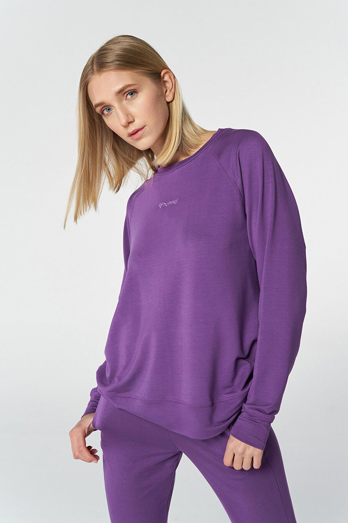 Hummel Floria Kadın Siyah Bisiklet Yaka Sweatshirt 921680-3607