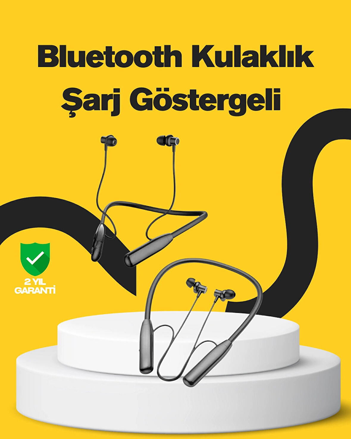 Y12 Bluetooth Boyun Bantlı Kulaklık – 100 Saat Pil, Bluetooth 5.3, Dokunmatik Kontrol