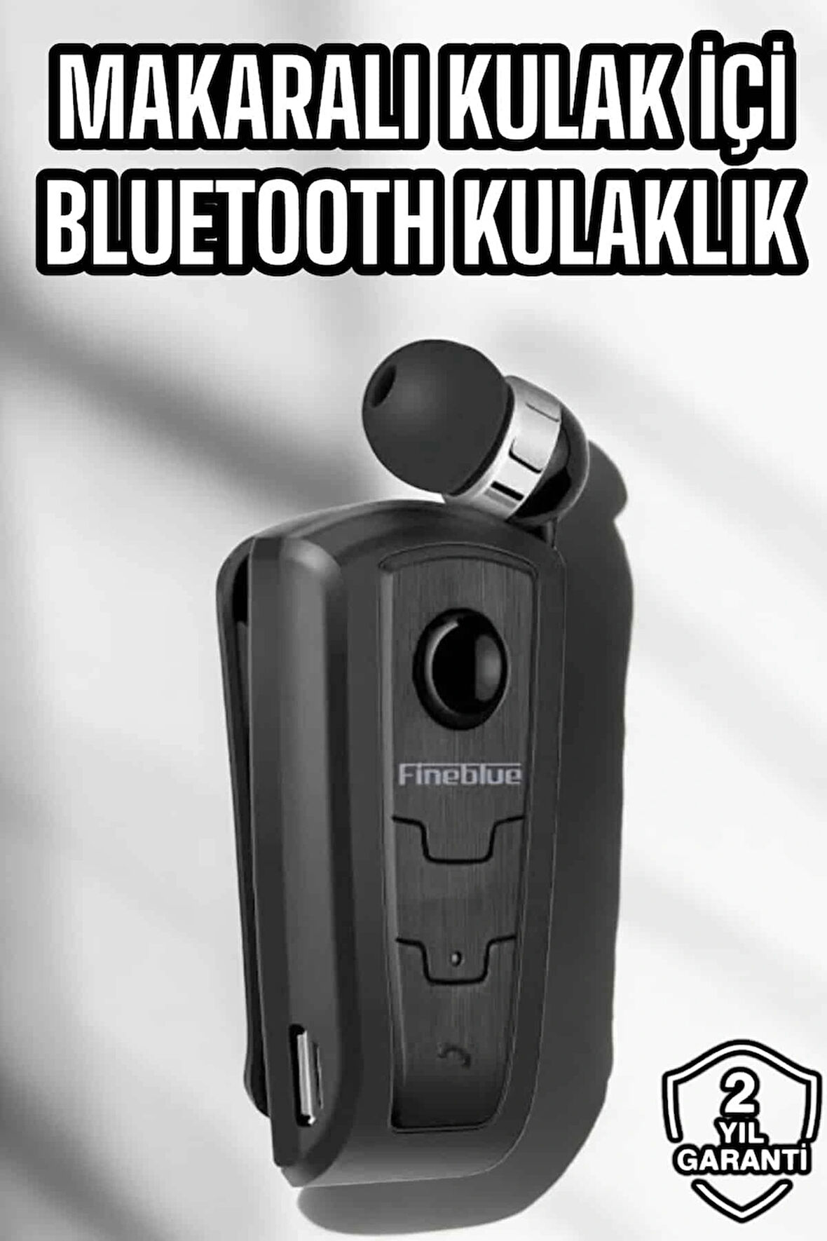 Makaralı Bluetooth Kulaklık Kulak İçi Android iOS Uyumlu Titreşimli
