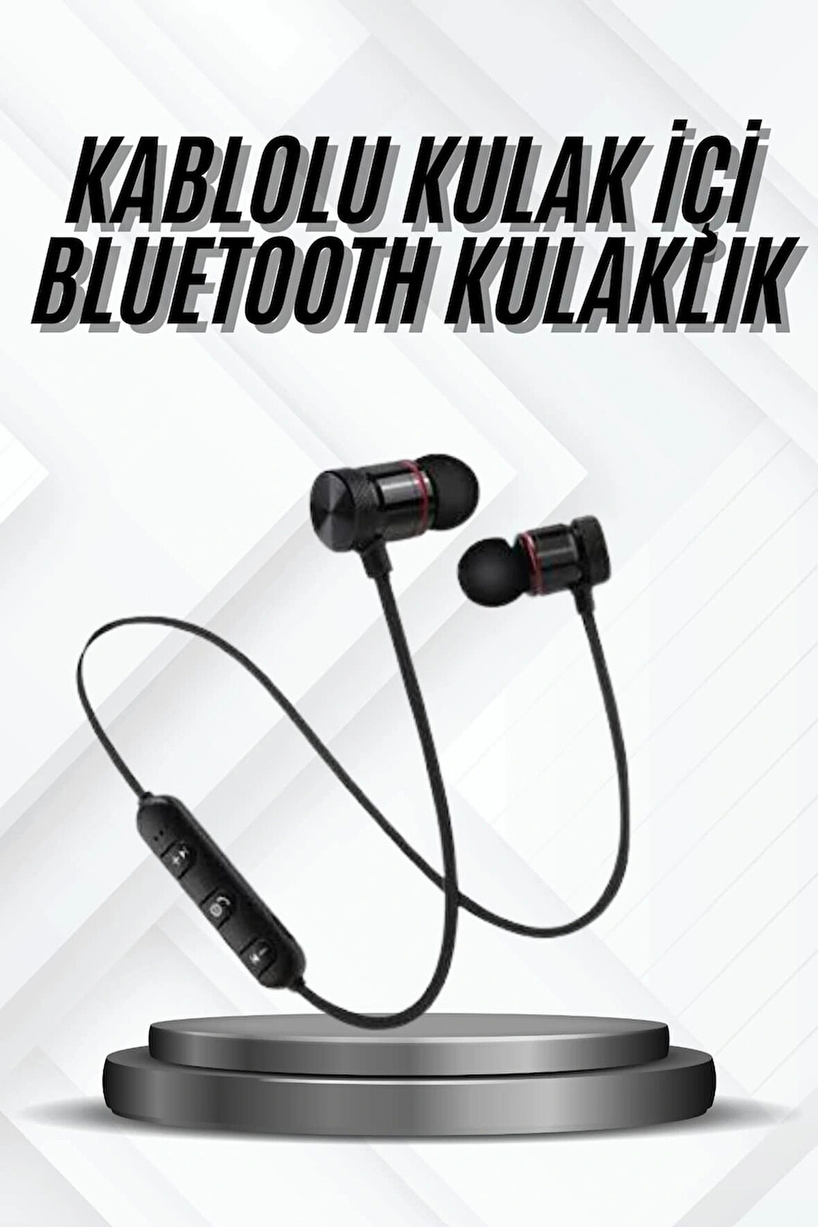 Bluetooth Bağlantılı Kablolu Mıknatıslı Sport Kulaklık