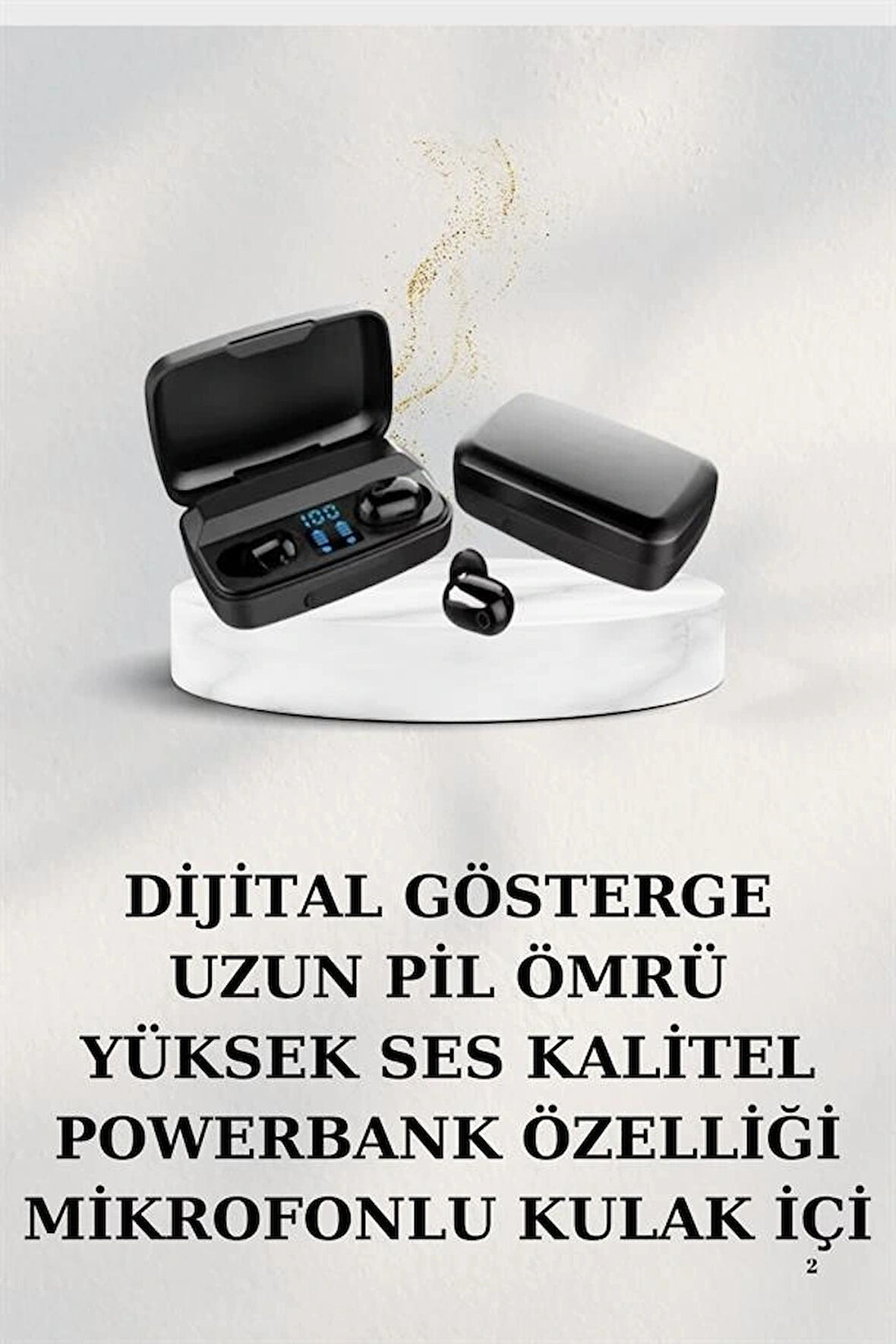 Dijital Göstergeli Bluetooth Kulaklık Kablosuz TWS Stereo Bluetooth 5.0