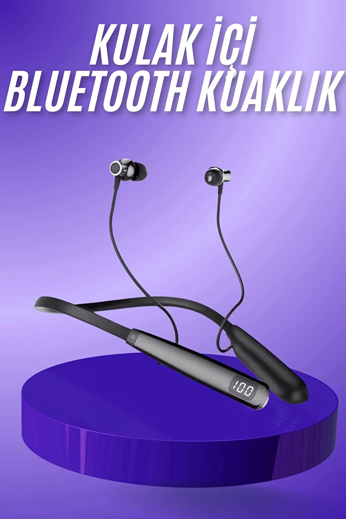 Bluetooth Kulaklık Şarj Göstergeli 100 Saat Şarj Kapasiteli Sporcu Kulaklık