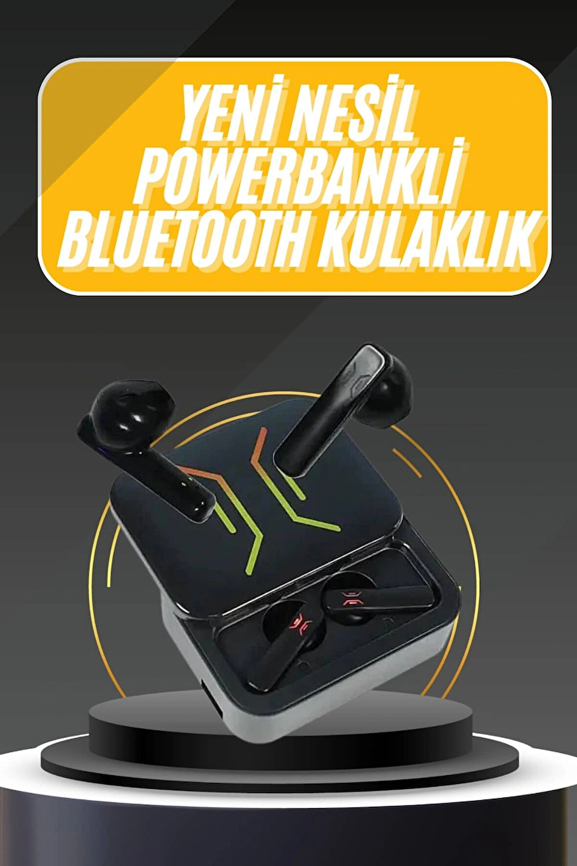 Powerbank Bluetooth Kulaklık Oyuncu Kulaklığı Yüksek Ses Kaliteli