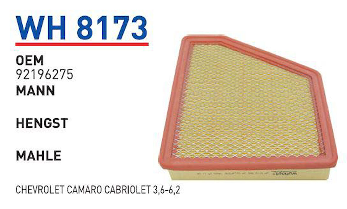 HAVA FİLTRESİ CAMARO 92196275WUN