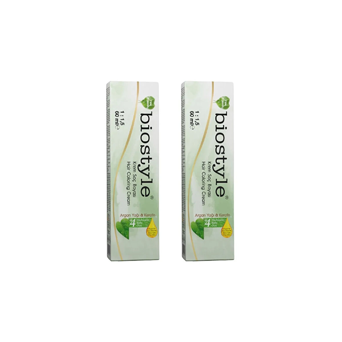 Biostyle Bitki Özlü Argan ve Keratin 3,0 Koyu Kahve 2 Adet 60 ML Saç Boyası Oksidansız