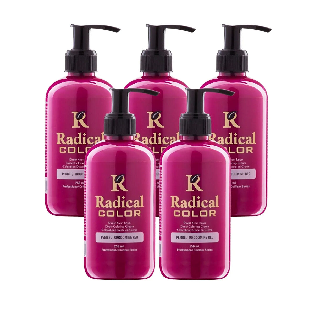 Radical Color NEW 25/Pink Amonyaksız Su Bazlı Saç Boyası 250 ML 5 Adet Pembe
