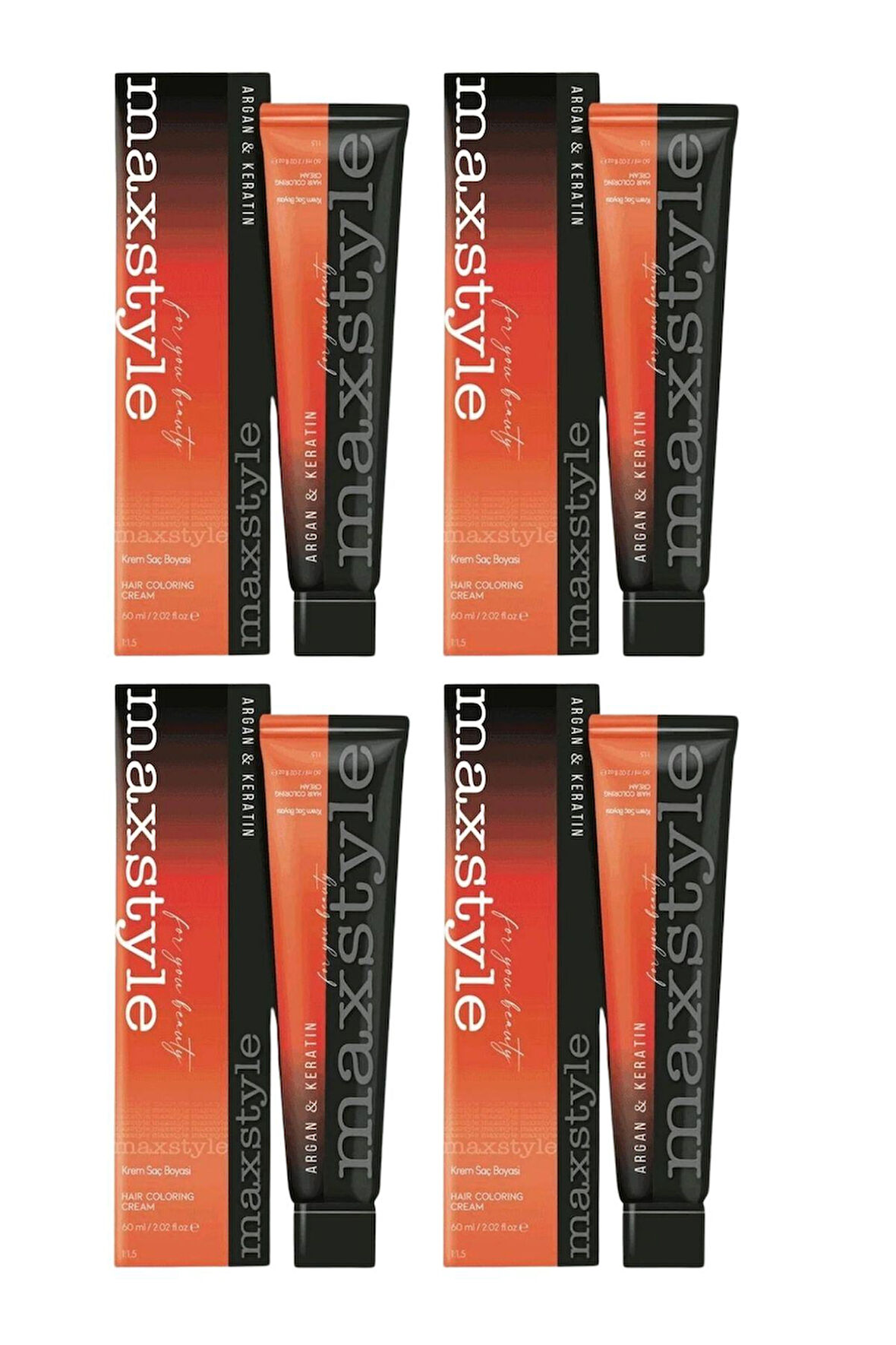 Maxstyle SPS356 Argan ve Keratin 2025/06.22 Patlıcan Moru 60 Ml 4 Adet Saç Boyası Oksidansız