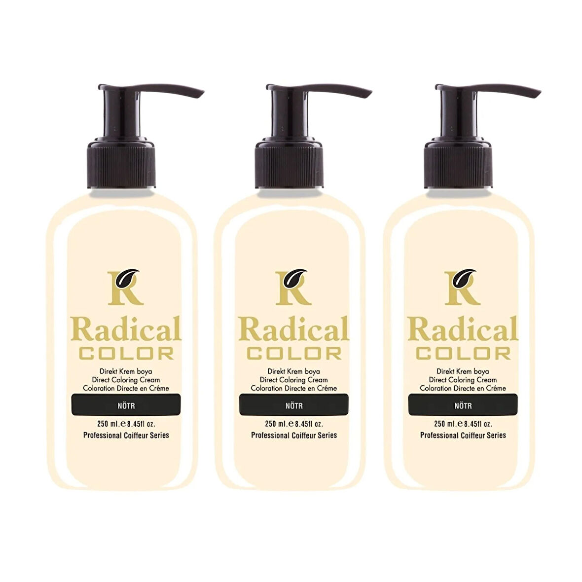 Radical Color NEW 25/Mixerizer Amonyaksız Su Bazlı Saç Boyası 250 ML 3 Adet Pastel Nötr