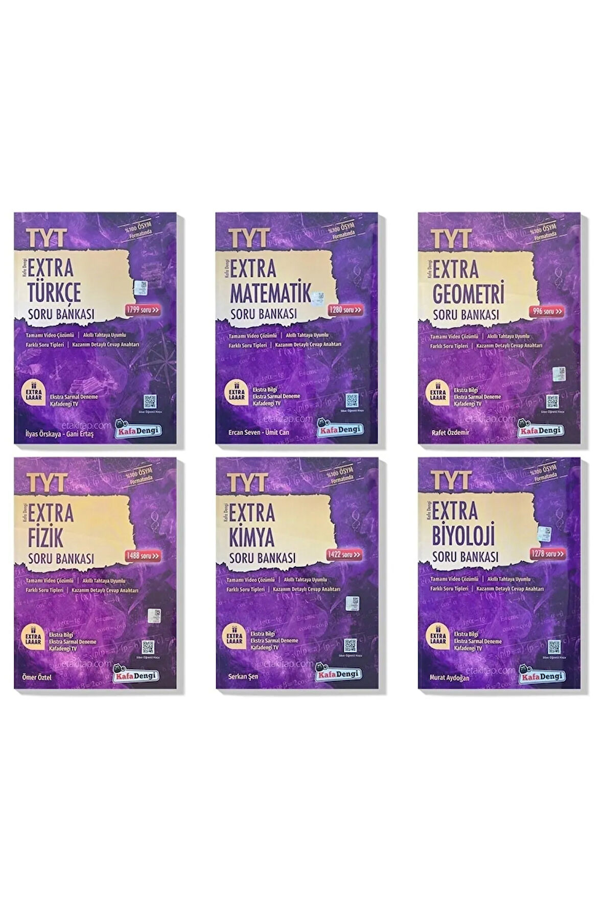Kafa Dengi 2023 Tyt Türkçe Matematik Geometri Fizik Kimya Biyoloji Extra Soru Bankası Seti (6 Kitap)