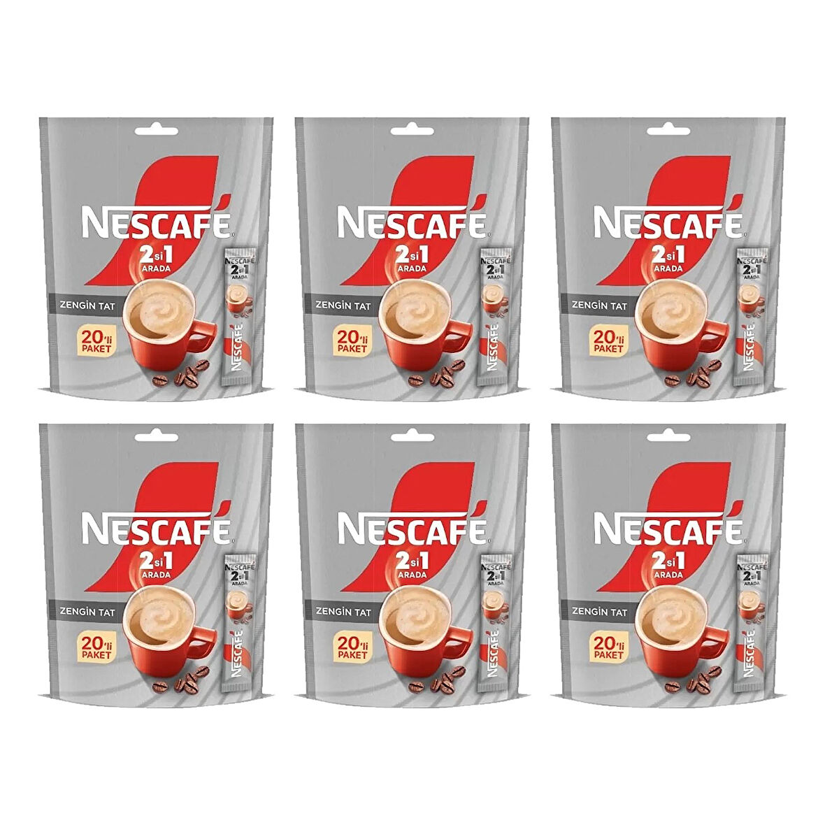 Nescafe 2 si 1 Arada 10 gr 20 li Paket x 6 Adet