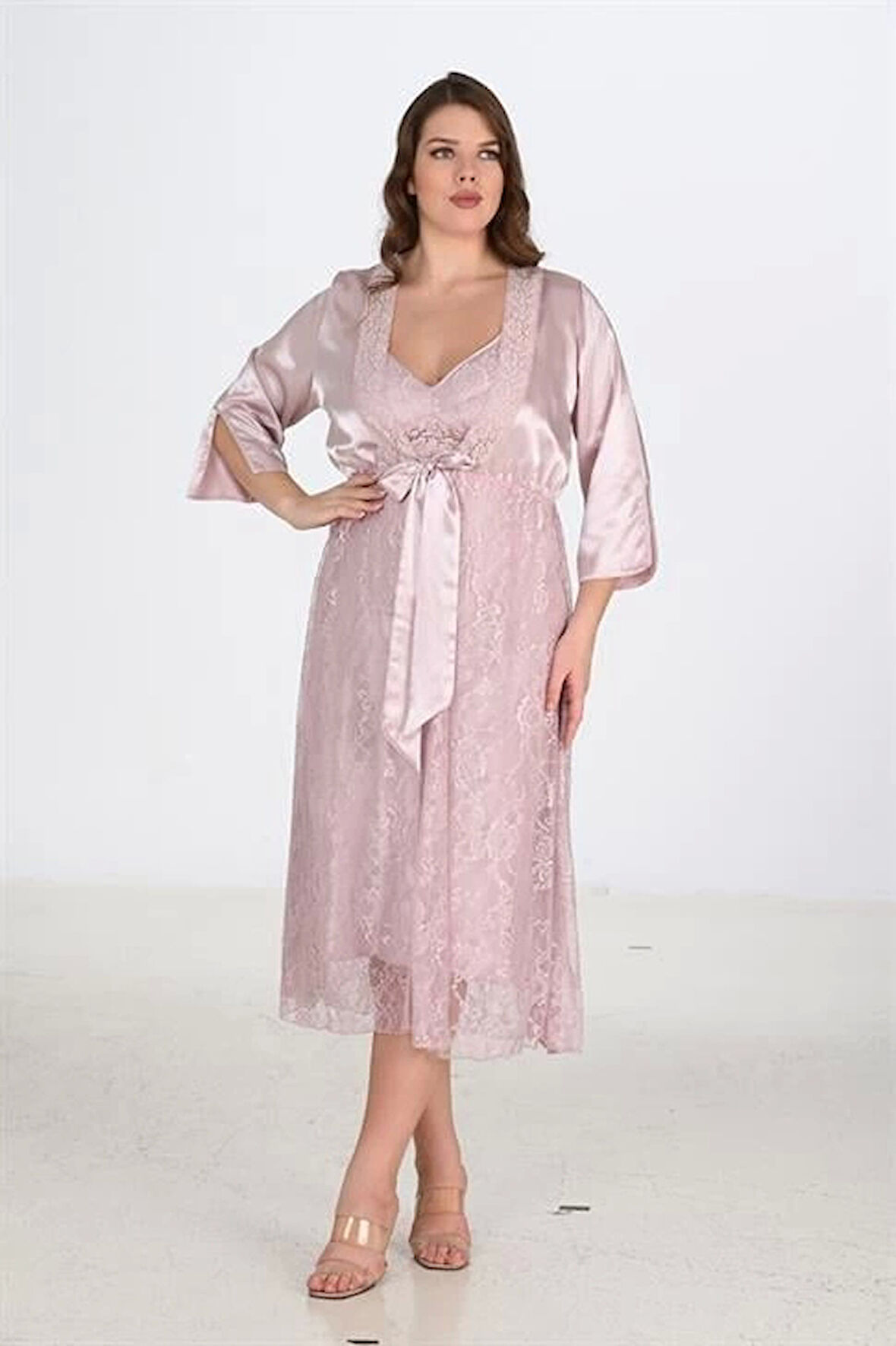 Litae 2li Pudra Sabahlık Takımı Bigsize 6220