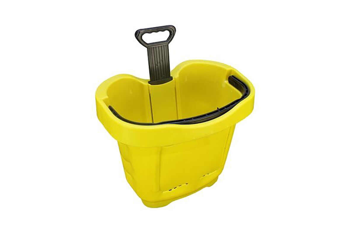 40 Lt Teleskopik Saplı Plastik Alışveriş Sepeti - Market El Sepeti Sarı