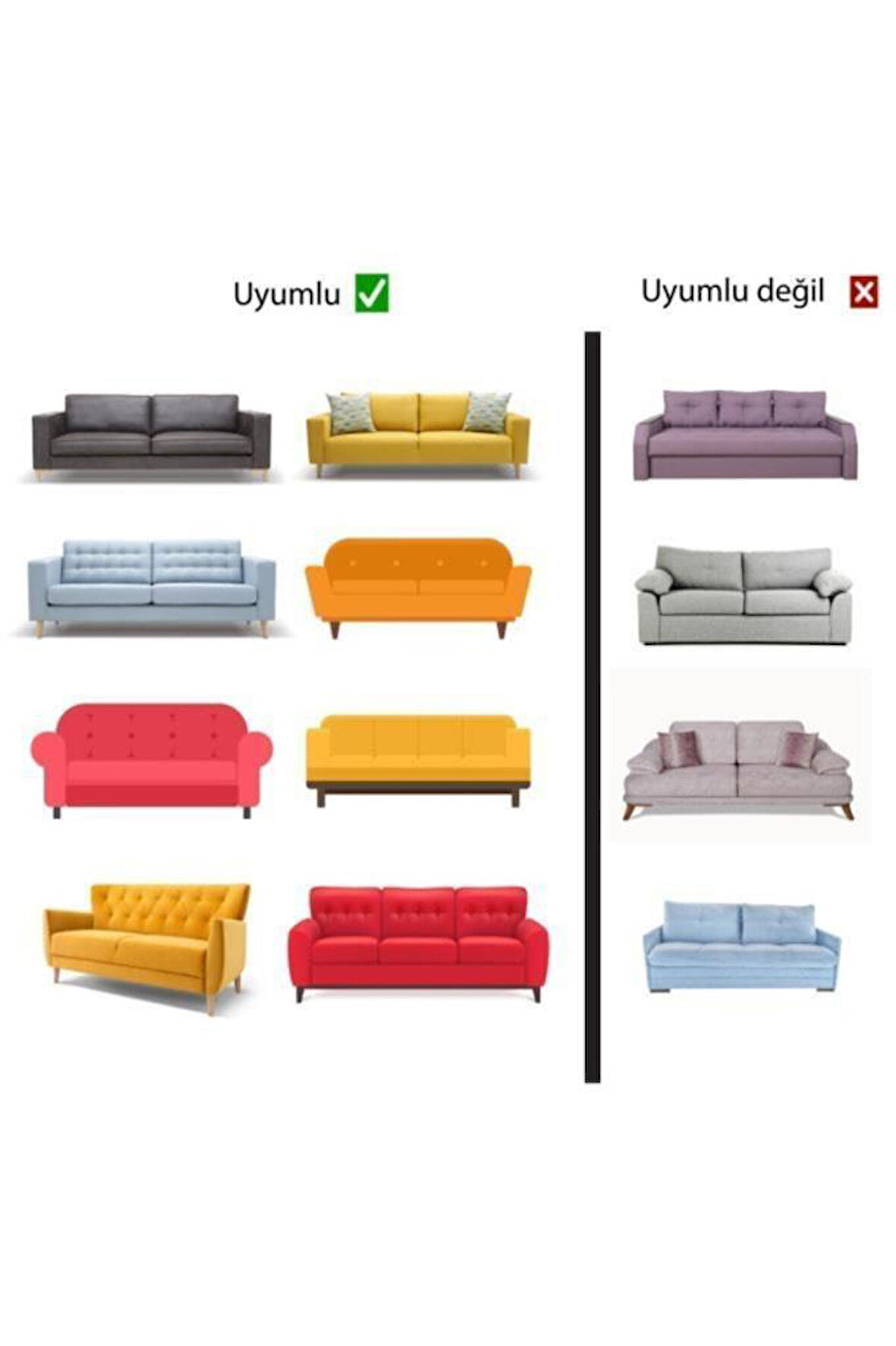 3 Kişilik Pamuklu Koltuk Kanepe Örtüsü Strech