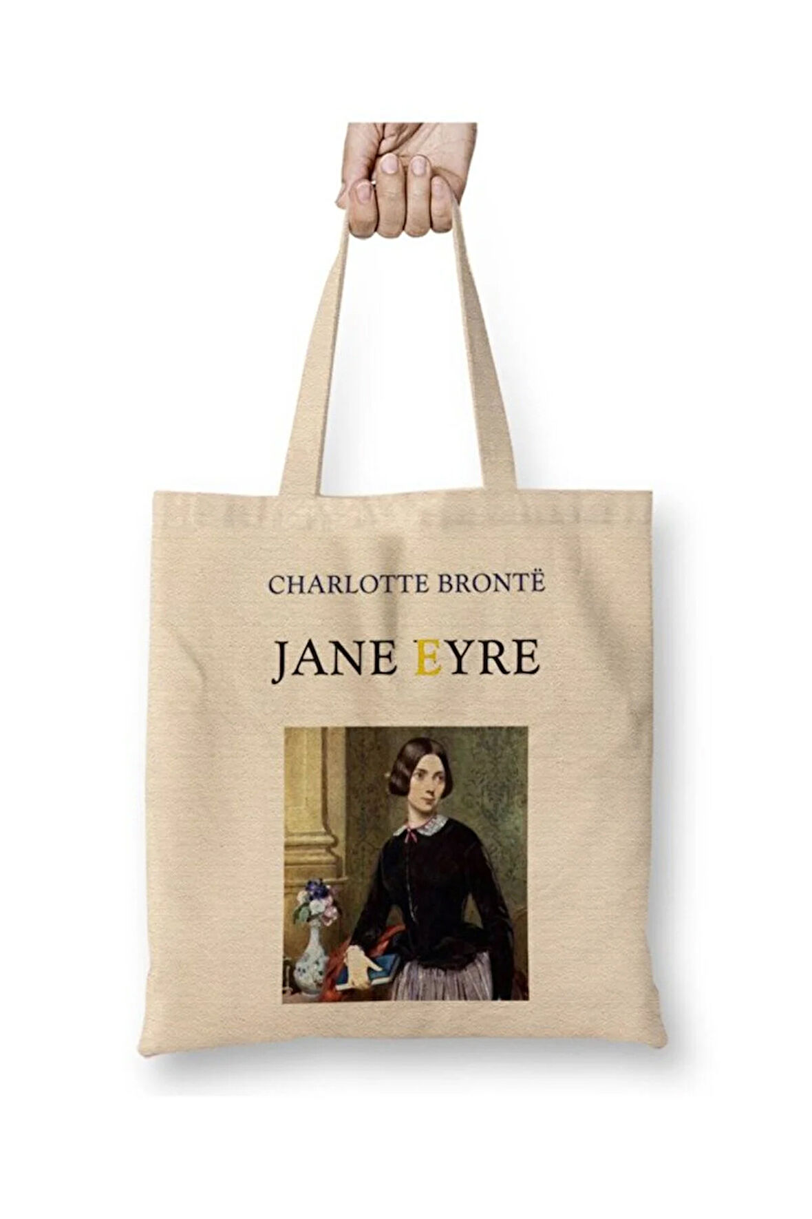 Jane Eyre Charlotte Bronte Jan Eyre And Mr Rochester 02 Bez Çanta Uzun Saplı