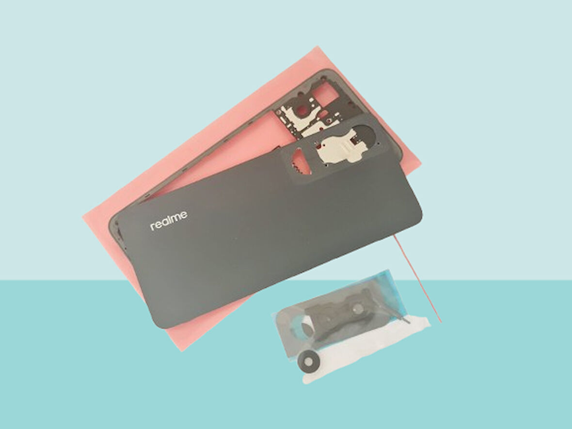 Tkgz - Oppo Realme C65 KASA FULL Arka Kapak Batarya Kapağı - SİYAH