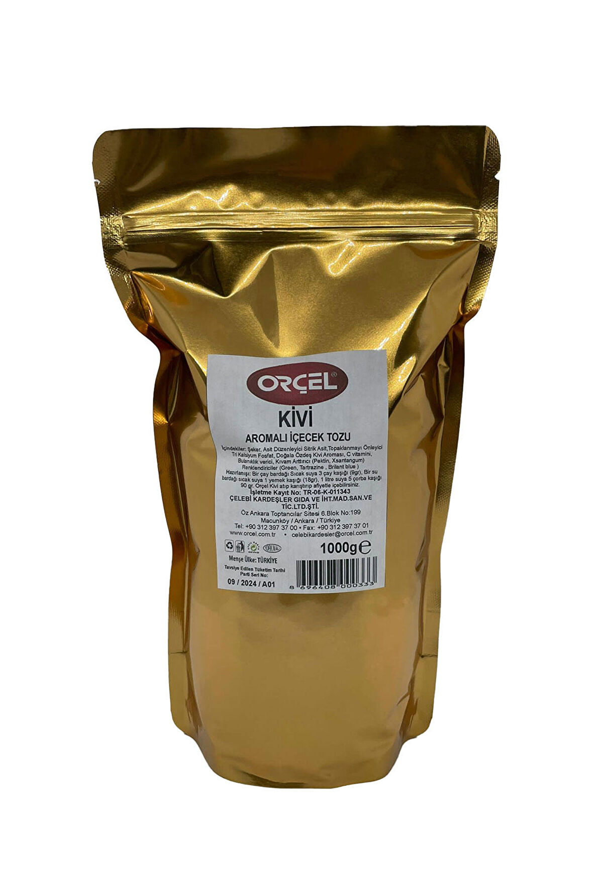 Orçel Kivi Aromalı İçecek Tozu Oralet Çay 1 Kg.