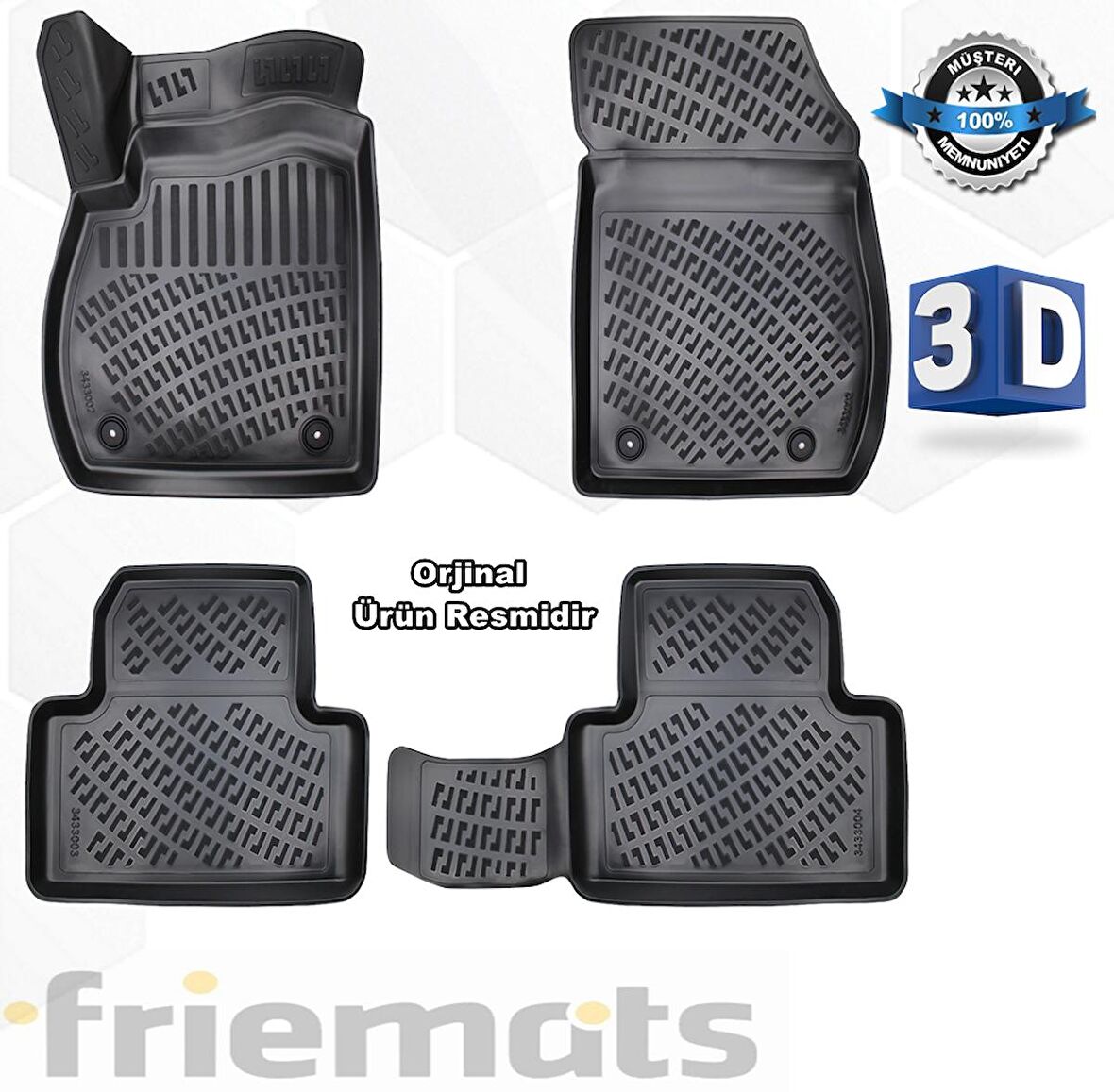 Opel Zafira 3D Havuzlu Paspas 2011-2019 arası Friemats