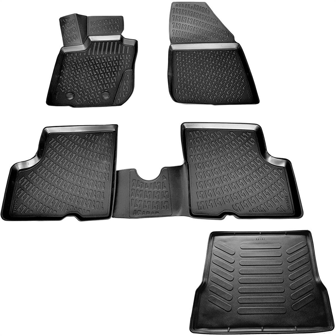 Dacia Logan Sedan 3D Havuzlu Paspas + 3D Bagaj Havuzu 2004-2012 Arası Caraks Marka