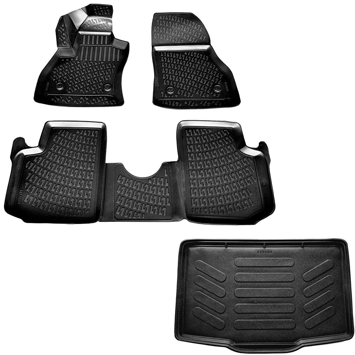 Fiat 500L 3D Havuzlu Paspas + 3D Bagaj Havuzu 2013-2020 Arası Rizline Marka