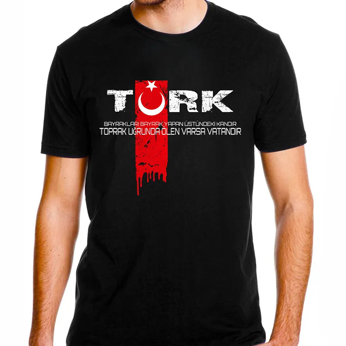 Alfa Türk Bayrak Baskılı Tişört