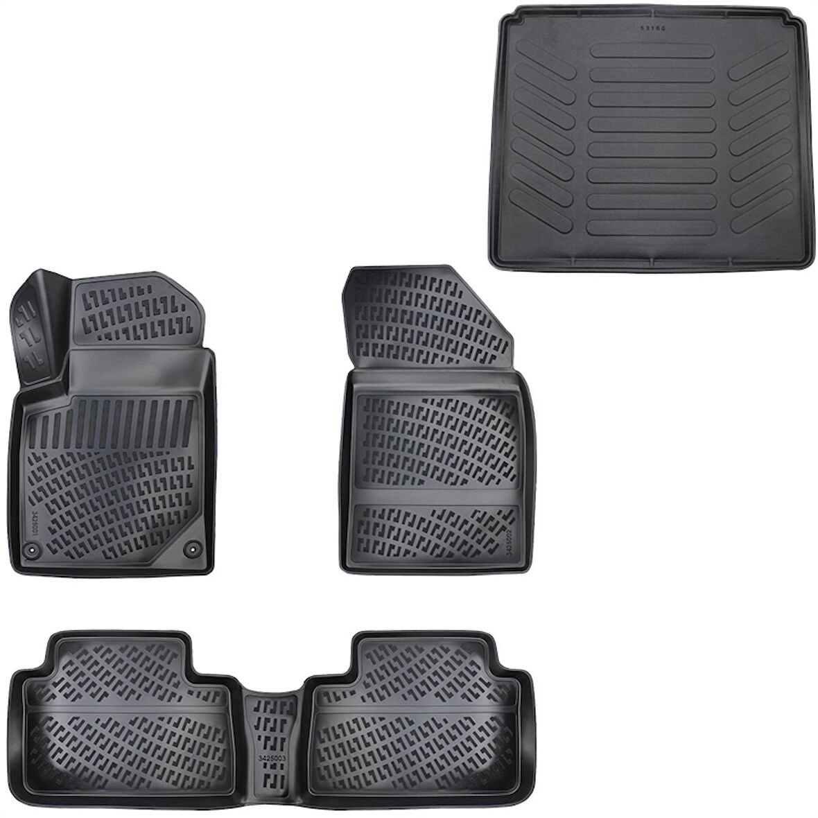 Peugeot 407 3D Paspas + Bagaj Havuzu 2005 - 2010 Arası Friemats Marka-