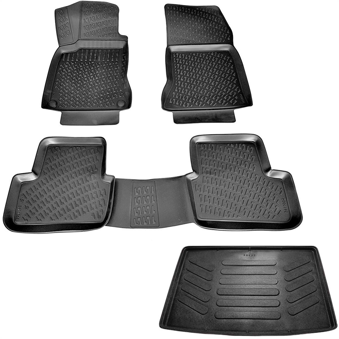 Mercedes B Serisi W246 3D Havuzlu Paspas + 3D Bagaj Havuzu 2011 Sonrası Rizline Marka