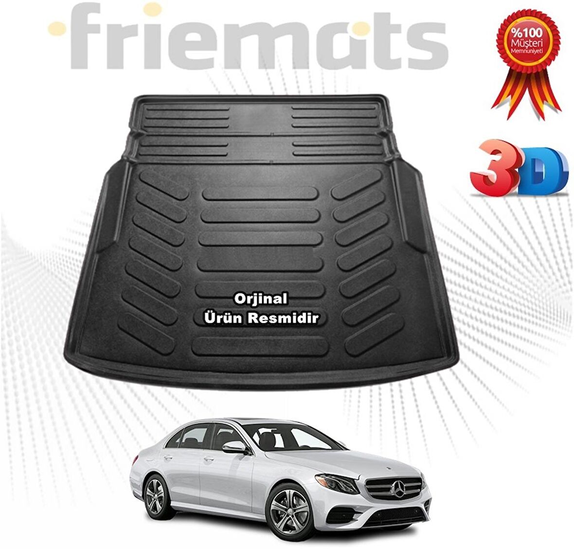 Mercedes W213 Rampalı 3D Bagaj Havuz Paspası 2016 Sonrası Friemats