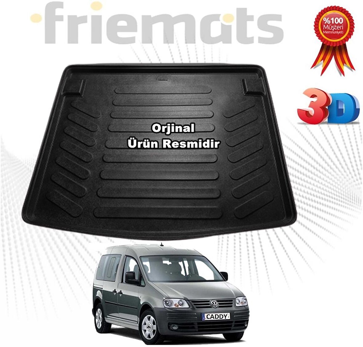 VW CADDY 3D Bagaj Havuz Paspası 2004-2010 Arası Friemats