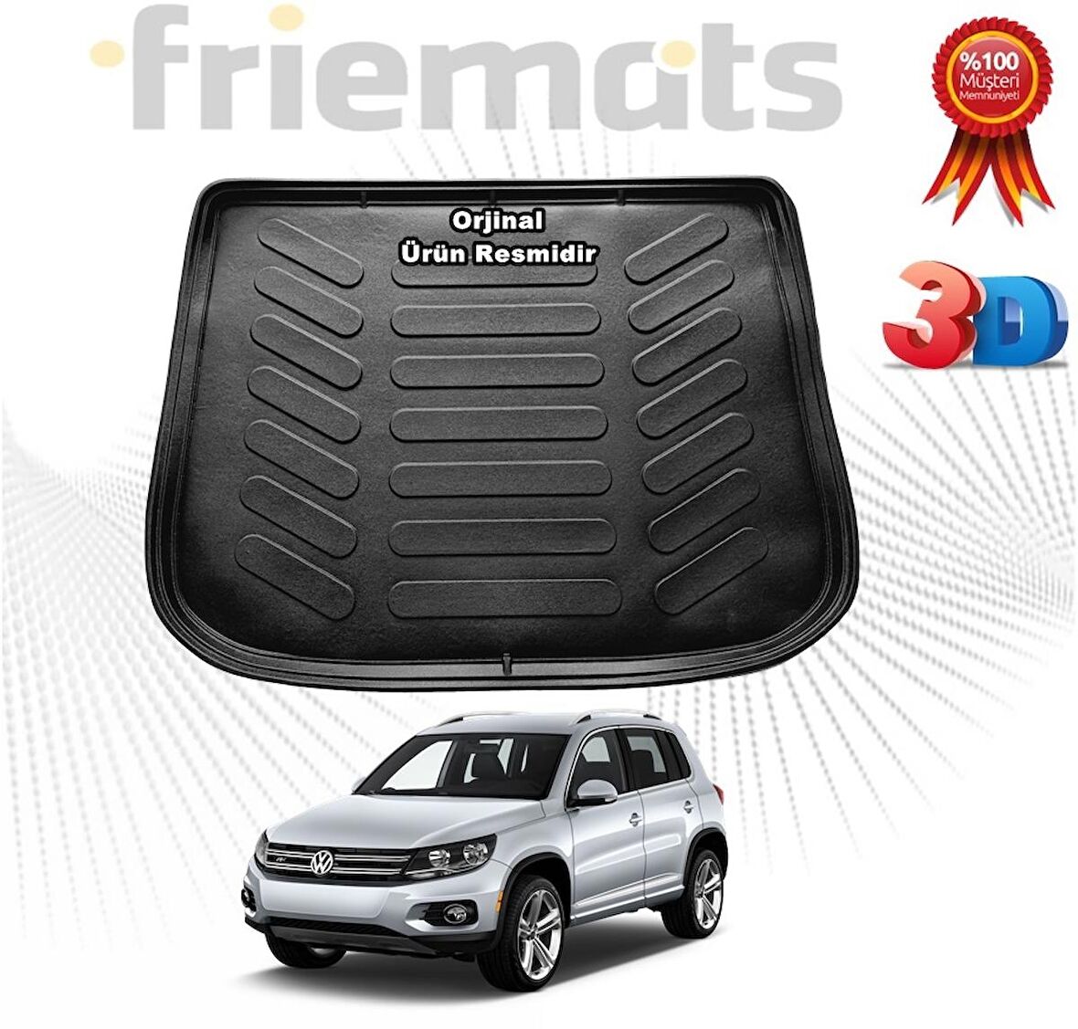 VW Tiguan 3D Bagaj Havuz Paspası 2007-2015 Arası Friemats