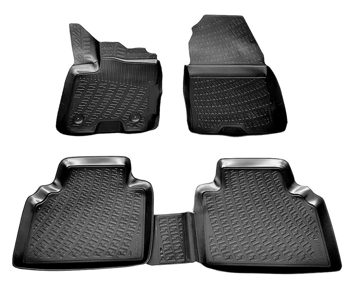 Ford COURİER 3D Paspas Havuzlu 2014 - 2020 Arası Siyah Rizline-